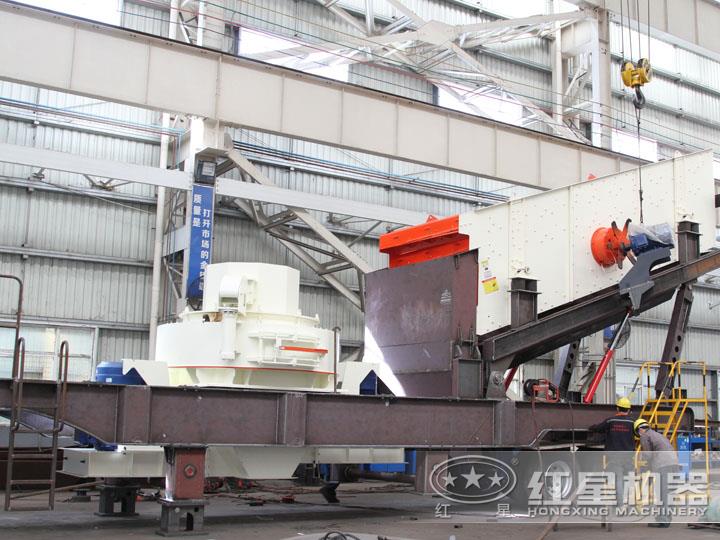 移動柴油打砂機，柴油發電+電動機供能