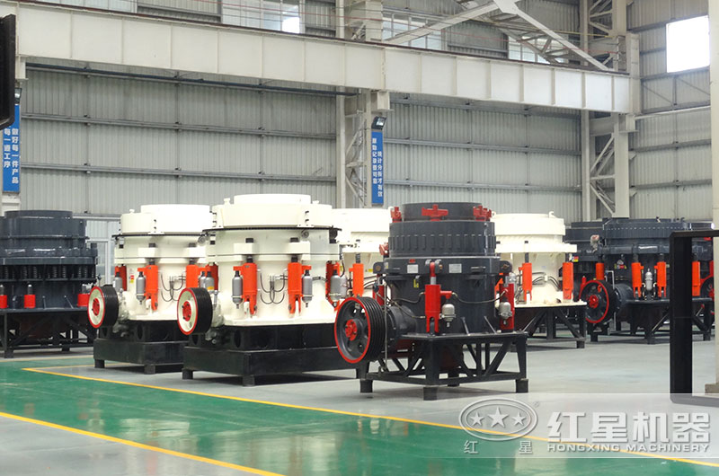 液壓圓錐破碎機設(shè)備圖，有現(xiàn)貨