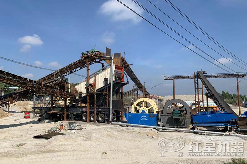 移動式制砂機作業現場圖 移動式制砂機作業現場圖