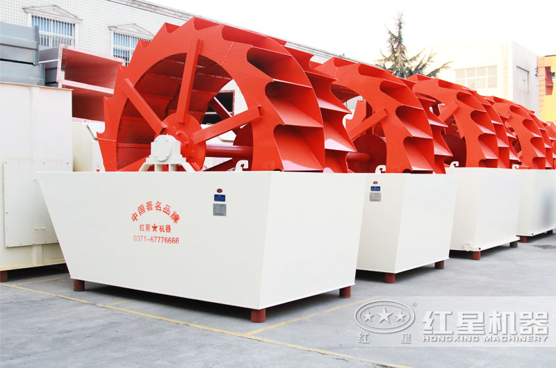 輪斗式洗砂機,達到水循環利用 輪斗式洗砂機,達到水循環利用