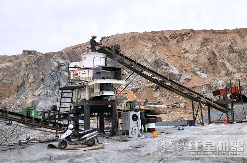 石英石制砂機工作現場圖片 石英石制砂機工作現場圖片
