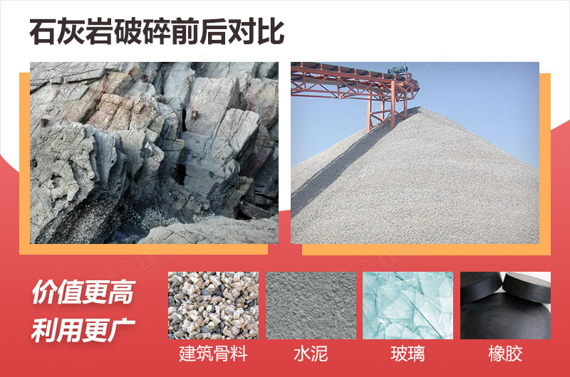 石灰巖破碎前后及用途 石灰巖破碎前后及用途